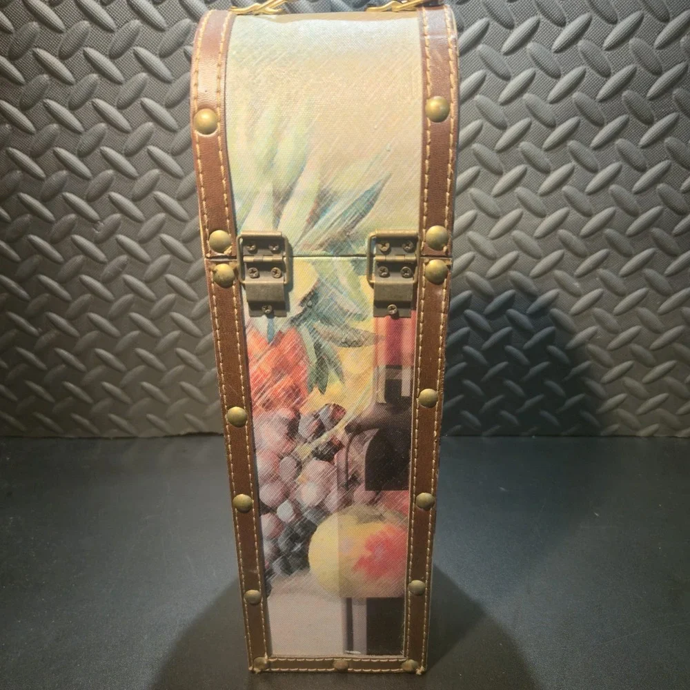 New Elements Single Wine Gift Box w/ Grapes - 14 3/4